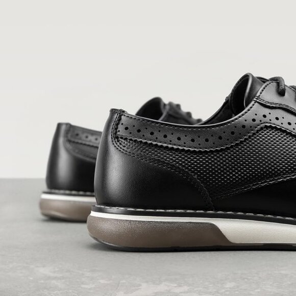 Bruno Marc Men's Black Oxford Formal Business Dress Plain Lace UpToe Sneakers - Picture 4 of 9